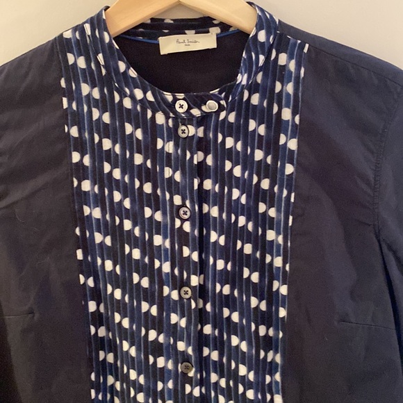 Paul Smith ‘Paul’ Banded Collar Ladies Shirt - Navy - IT 40 - Picture 2 of 10
